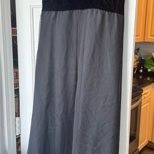 Elegant Black and Gray Long Dress